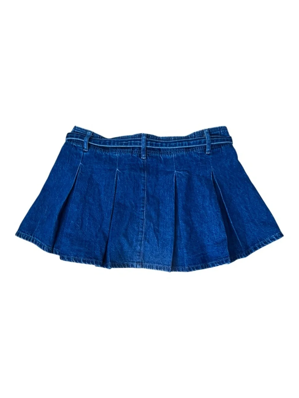 AE Cotton Pleated Denim Mini Skort American Eagle Size 6 NWT
